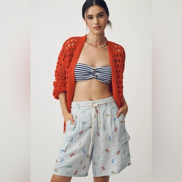 NWT Anthropologie Conditions Apply Wallis Linen Blend Bermuda Shorts XS‎ - Picture 3 of 10